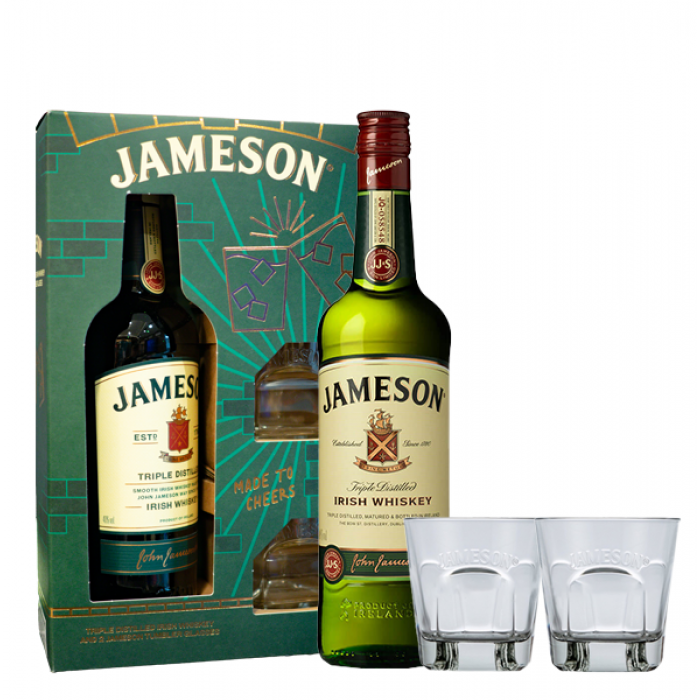 JAMESON GIFT SET 70CL (FOC 2 X JAMESON TUMBLER GLASSES)
